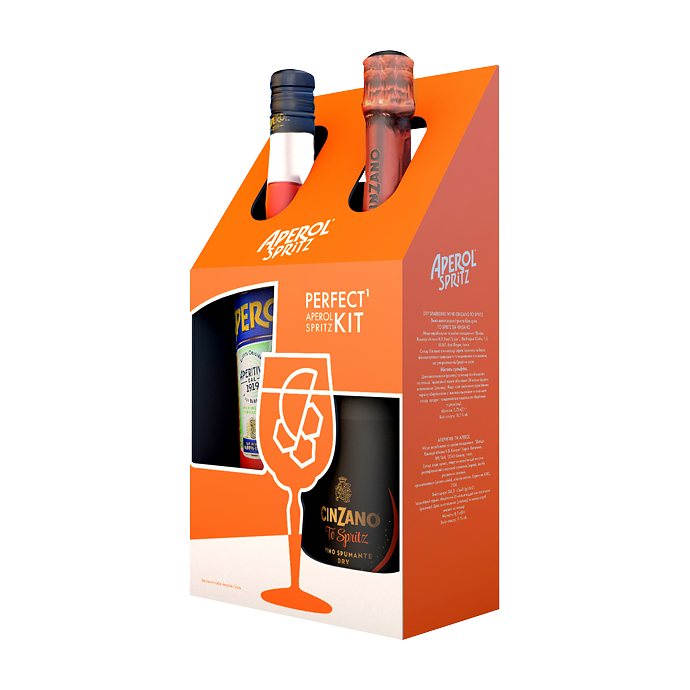 Набор Аперитив Aperol Aperetivo 0.7л и Вино игристое Cinzano To-Spritz белое сухое 0.75л