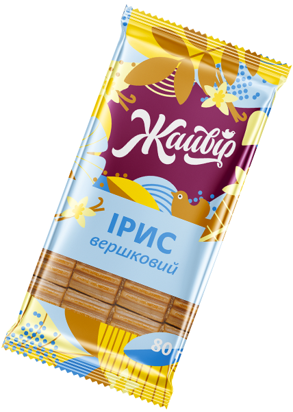 Ирис «Жайвир» сливочный тираженный полутвердый, 80г