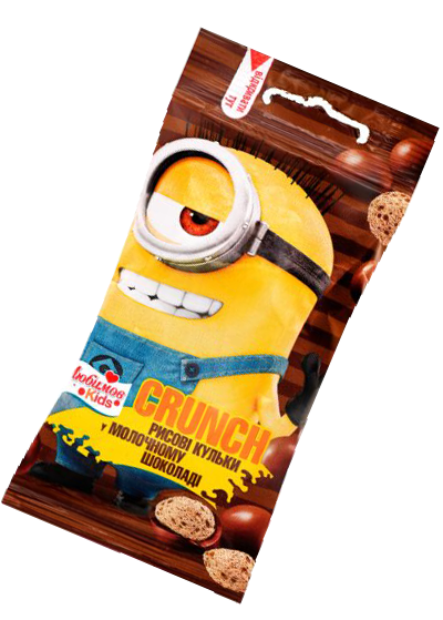 Драже «Любимов» Kids CRUNCH кульки з какао у молочному шоколаді, 30 г