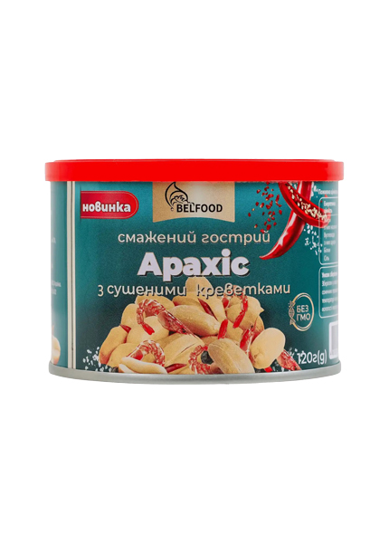  Арахіс «Belfood» гострий з сушеними креветками, 120г