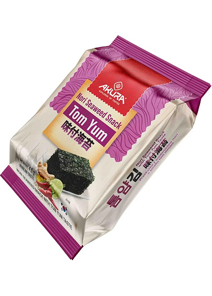 Норі снек Akura зі смаком Том Ям, 4.5г