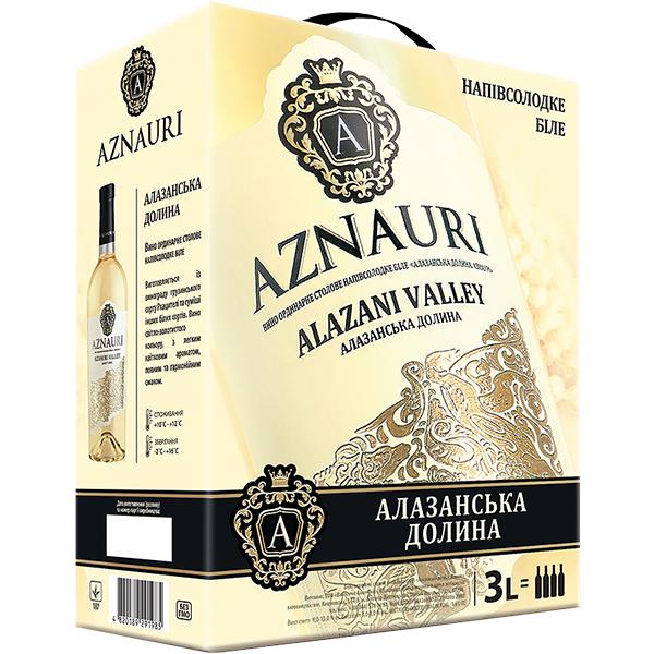 Вино Aznauri «Алазанська долина» 3л