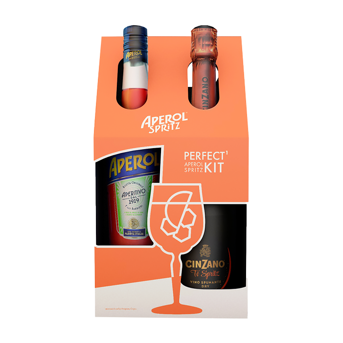 Набор Аперитив Aperol Aperetivo 0.7л и Вино игристое Cinzano To-Spritz белое сухое 0.75л