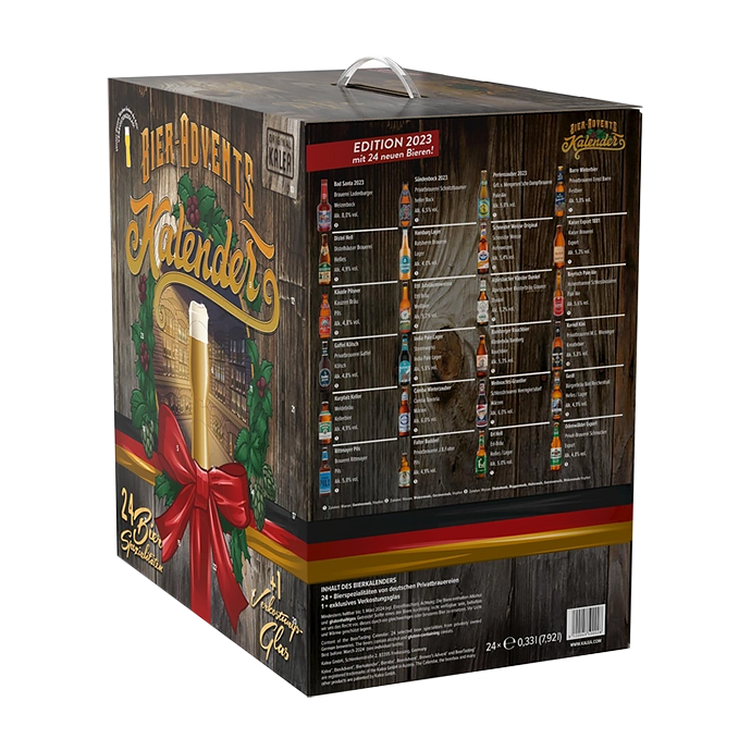 Пивной адвент календарь Kalea 0.33л x 24шт + бокал 0.33л