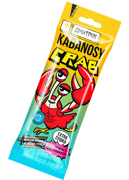 Кабаноси з м'яса птиці зі смаком краба «Дмитрук» Crab, 60г
