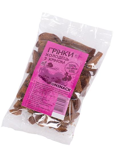 Грінки «Onsnack» зі смаком холодцю та хріну, 100 г