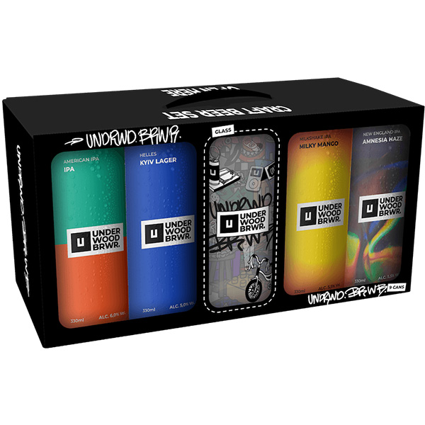 Набор пива Underwood Culture Tasting 0.33л x 9шт + бокал