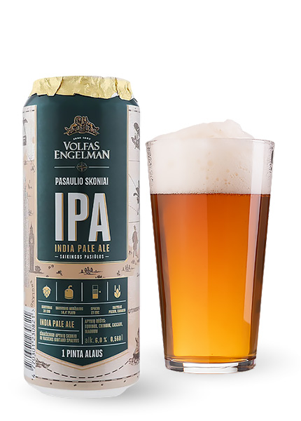 Пиво Volfas Engelman IPA 0.568л купити в Hop Hey | Море Пива Пиво Volfas Engelman IPA 0.568л