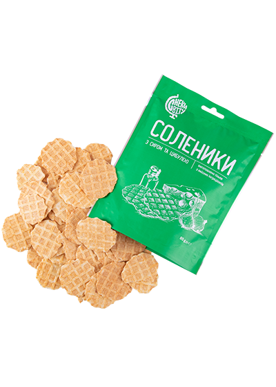 Снеки пшеничні «Соленики» з сиром та цибулею, 85 г