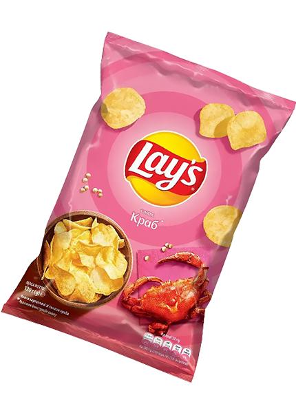 Чипси «Lays» зі смаком крабу, 120г