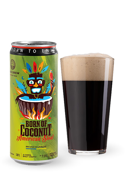 Пиво Mikki Brew Born of Coconut American Stout 0.33л купить в Hop Hey | Море Пива Пиво Mikki Brew Born of Coconut American Stout 0.33л