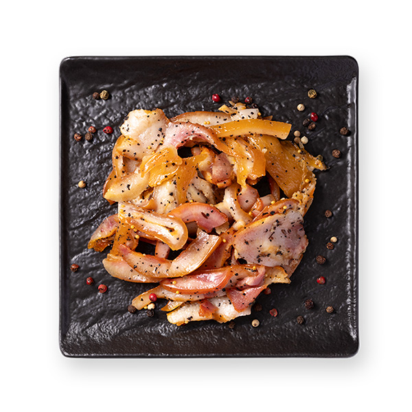 Нарізка свинячого вуха копчена, 100г