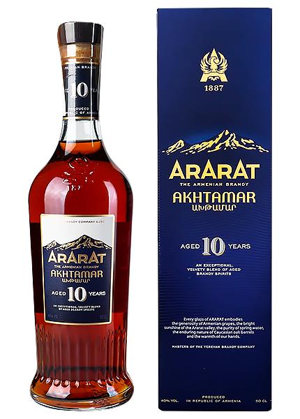 Бренди Ararat Akhtamar 10 лет 0.5л в коробке