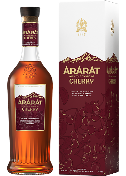 Крепкий алкогольный напиток Ararat Cherry 0.5л в коробке купить с ...