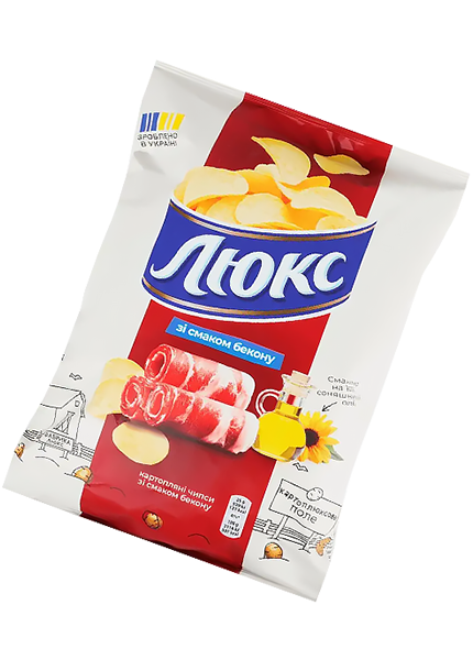 Чипси «Люкс» зі смаком бекону, 125г купити в Hop Hey | Море Пива Чипси «Люкс» зі смаком бекону, 125г