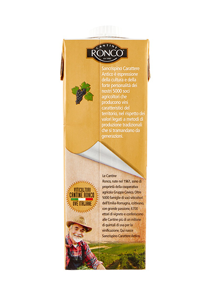 Вино Cantine Ronco Carattere Antico Pinot Bianco Chardonnay Rubicone IGT 0.25л