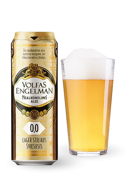Пиво безалкогольне Volfas Engelman Lager 0.568л