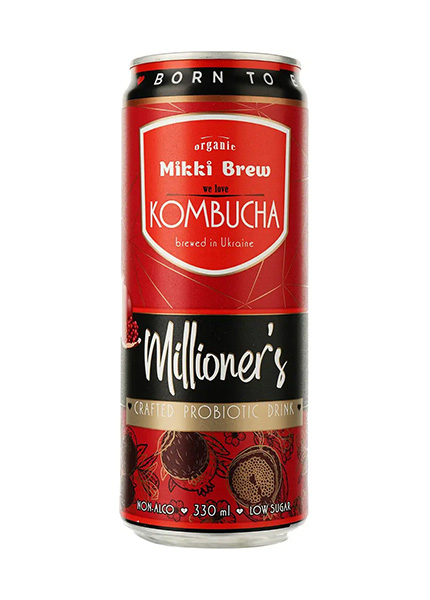 Напиток безалкогольный комбуча Mikki Brew Millioner’s 0.33л
