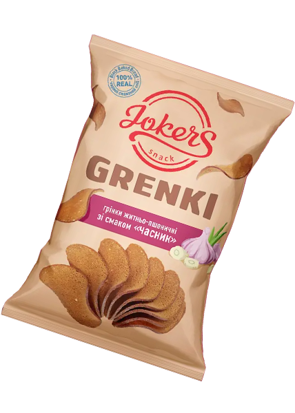 Гренки ржано-пшеничные «JokerS» со вкусом чеснока, 80 г