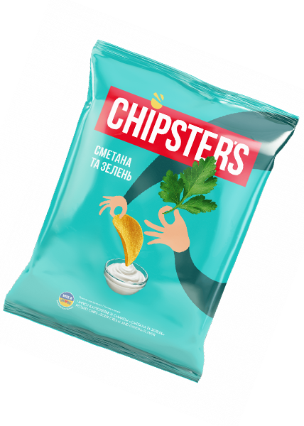 Чипсы картофельные «Chipsters» со вкусом сметаны с зеленью, 130г купить в Hop Hey | Море Пива Чипсы картофельные «Chipsters» со вкусом сметаны с зеленью, 130г