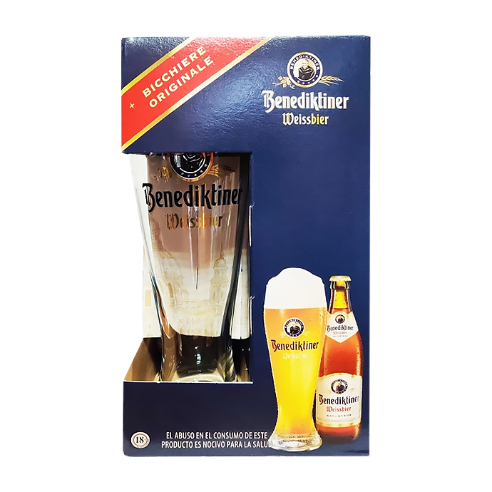 Набор пива Benediktiner Weissbier 0.5л х 3шт + бокал 0.5л купить в Hop Hey | Море Пива Набор пива Benediktiner Weissbier 0.5л х 3шт + бокал 0.5л