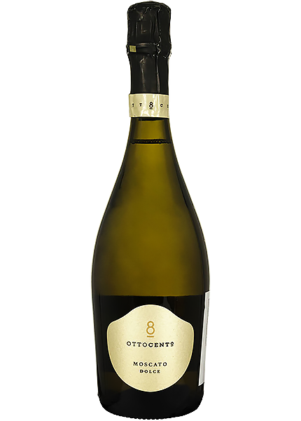 Вино ігристе 800 Ottocento Moscato Dolce 0.75л