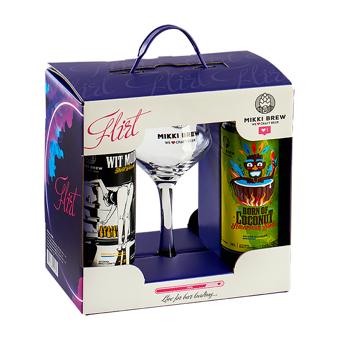 Набор пива Volynski Browar «Mikki Brew Flirt» 0.33л х 4шт + бокал 0.4л купить в Hop Hey | Море Пива Набор пива Volynski Browar «Mikki Brew Flirt» 0.33л х 4шт + бокал 0.4л