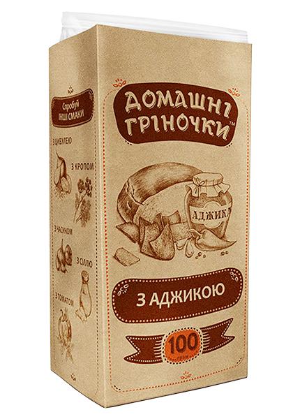 Грінки «Домашні» з аджикою, 100 г