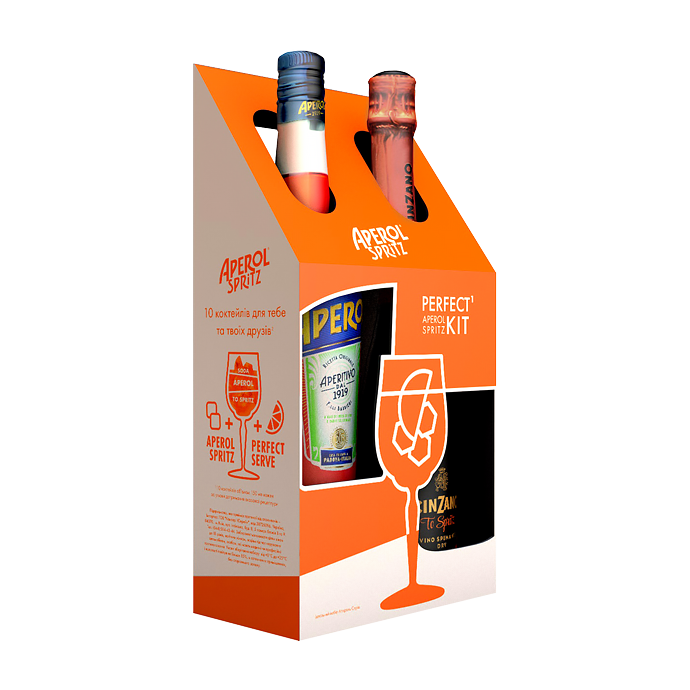 Набор Аперитив Aperol Aperetivo 0.7л и Вино игристое Cinzano To-Spritz белое сухое 0.75л