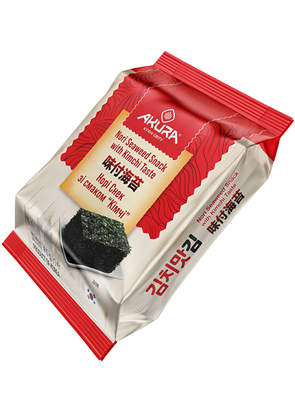Нори снек Akura со вкусом кимчи, 4.5г