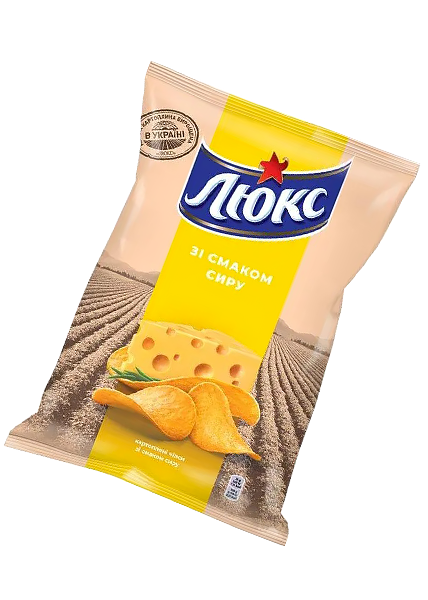 Чипси «Люкс» зі смаком сиру, 133г