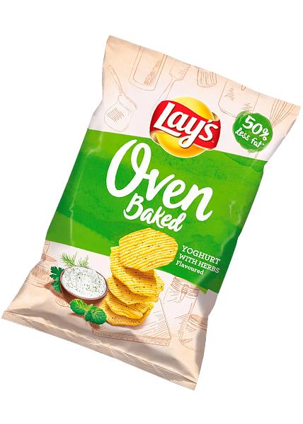 Чипсы «Lays Oven Baked» со вкусом йогурт и травы, 125г