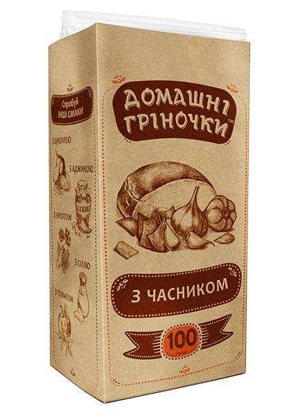 Гренки «Домашние» с чесноком, 100 г