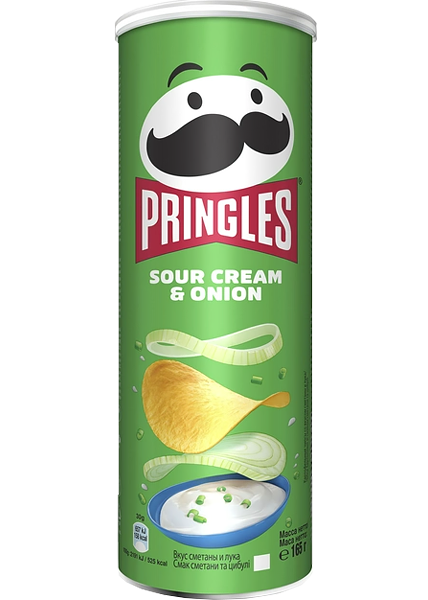 Чипсы «Pringles» со вкусом сметаны и лука, 165г