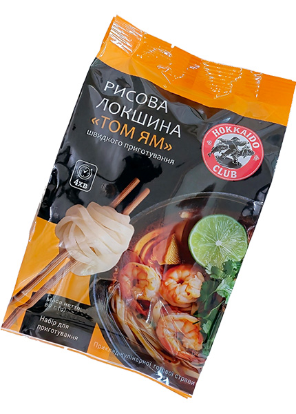 Лапша рисовая Hokkaido Club «Том Ям», 80г