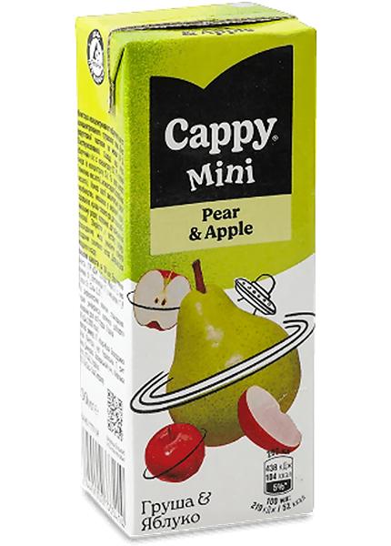 Сок Cappy mini груша и яблоко, 0.2л