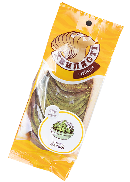 Сухари ржано-пшеничные «Хвилясті» со вкусом васаби, 75г