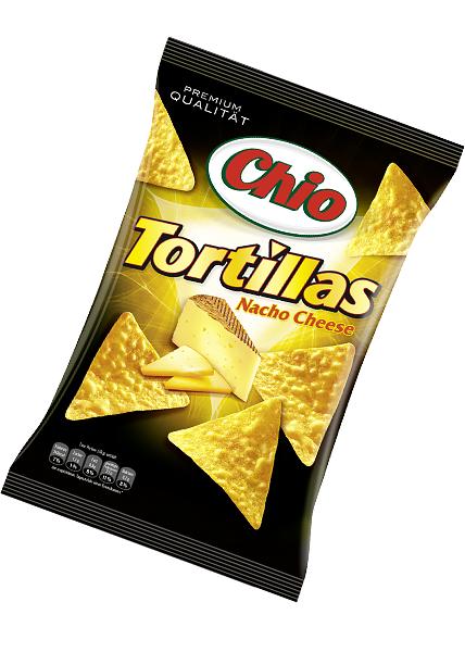 Кукурудзяні чипси «Chio Tortillas» Nacho зі смаком сиру, 125г