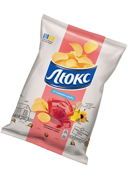 Чипсы «Люкс» со вкусом краба, 125г