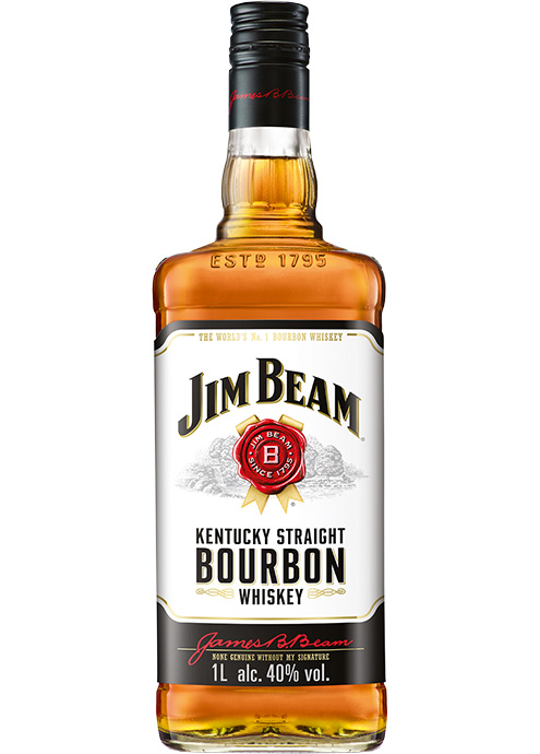 Віскі Jim Beam White Straight Bourbon 4 роки 1л
