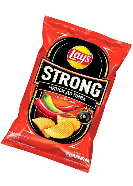 Чипси «Lays Strong» зі смаком чилі та лайма, 120г