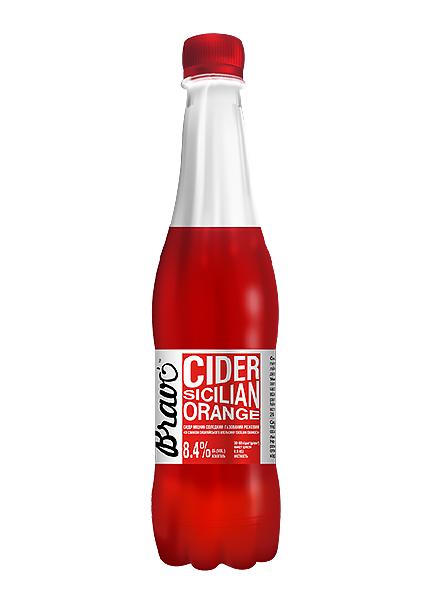 Сидр Bravo «Cider Sicilian Orange» со вкусом сицилийского апельсина 0.5л