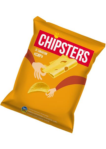 Чипси картопляні «Chipsters» зі смаком сиру, 120г