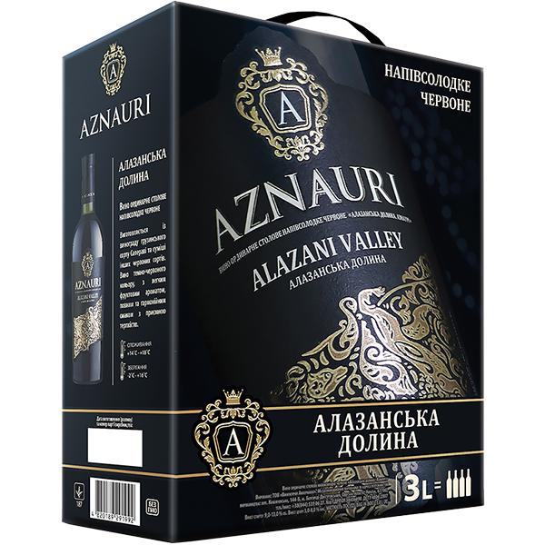 Вино Aznauri «Алазанська долина» 3л