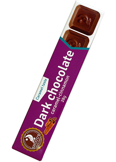 Шоколад «Shoud`e» чёрный с карамелью и корицей, 28 г