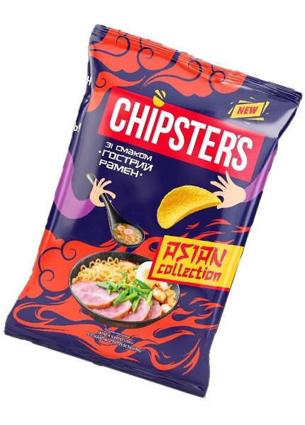 Чипсы Chipster's со вкусом острого рамена, 90г