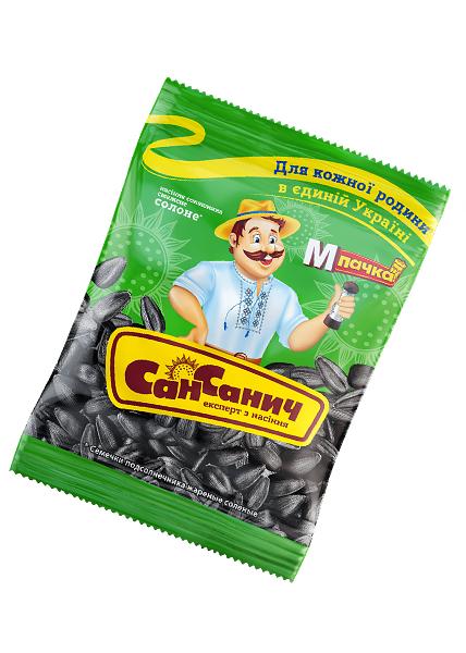 Семечки подсолнечника жареные соленые «Сан Саныч», 110г