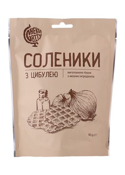 Снеки пшеничні «Соленики» з цибулею, 85 г купити в Hop Hey | Море Пива Снеки пшеничні «Соленики» з цибулею, 85 г