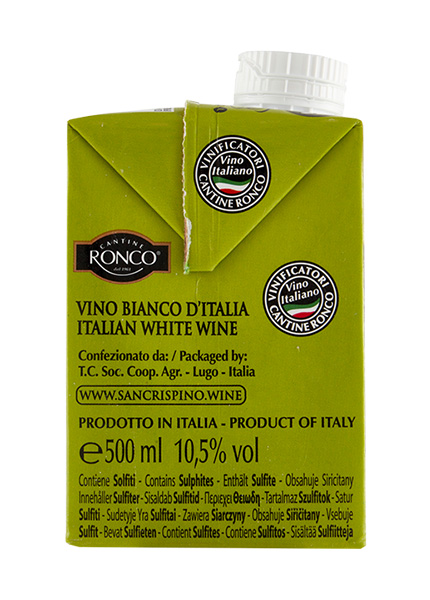 Вино Cantine Ronco Sancrispino Bianco d'Italia 0.5л