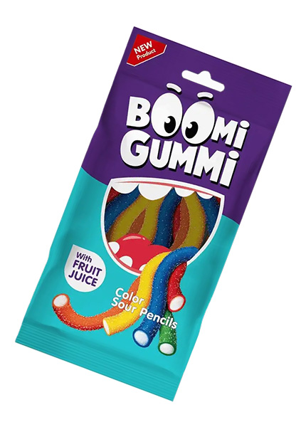 Цукерки желейні Boomi Gummi Color Pencil, 70г